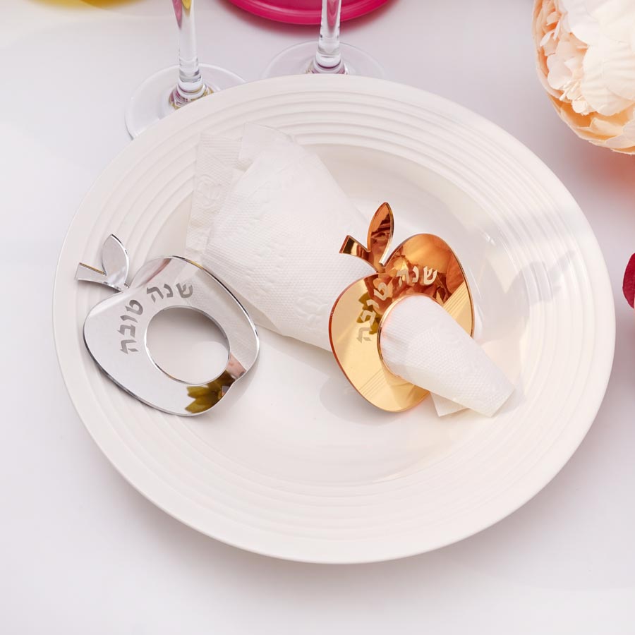Desk Setup Computer - 12pcs Mirror Acrylic Apple Napkin Ring