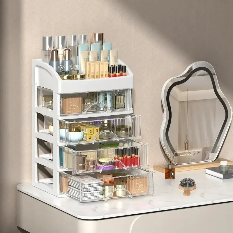 Desk Setup Computer - Desktop Drawer Cosmetic Organizer Transparent Large