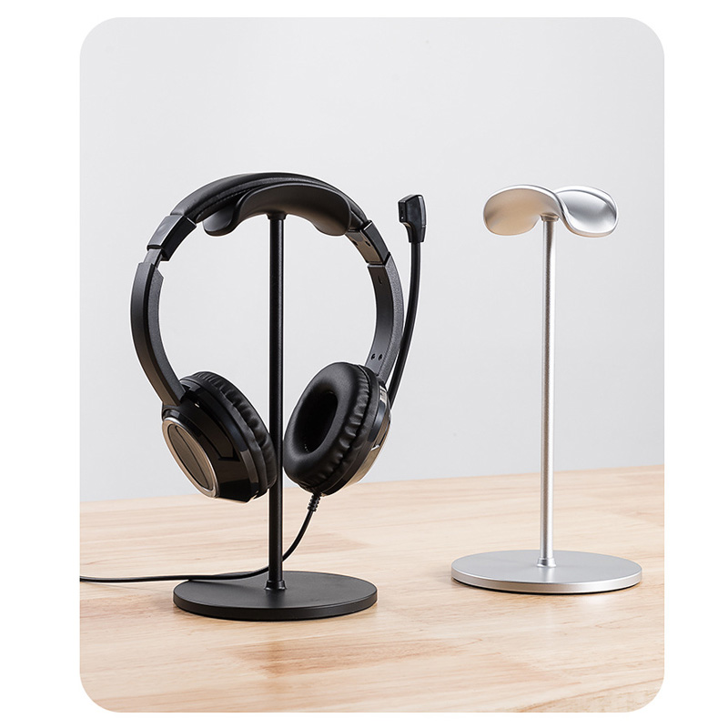 Headphone Hook Under - Metal Head-Mounted Headphone Stand Non-Slip Detachable