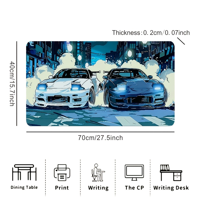 Two White Sports Cars Large Mo - Desk Setup For Two Laptops ulasan dan harga