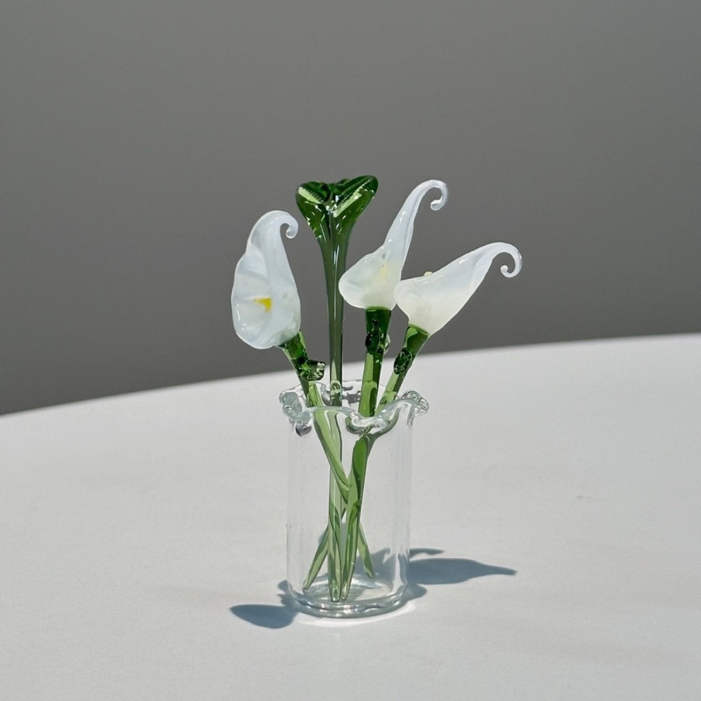 1 PC Handmade Glass Floral Bou - Desk Setup Computer ulasan dan harga