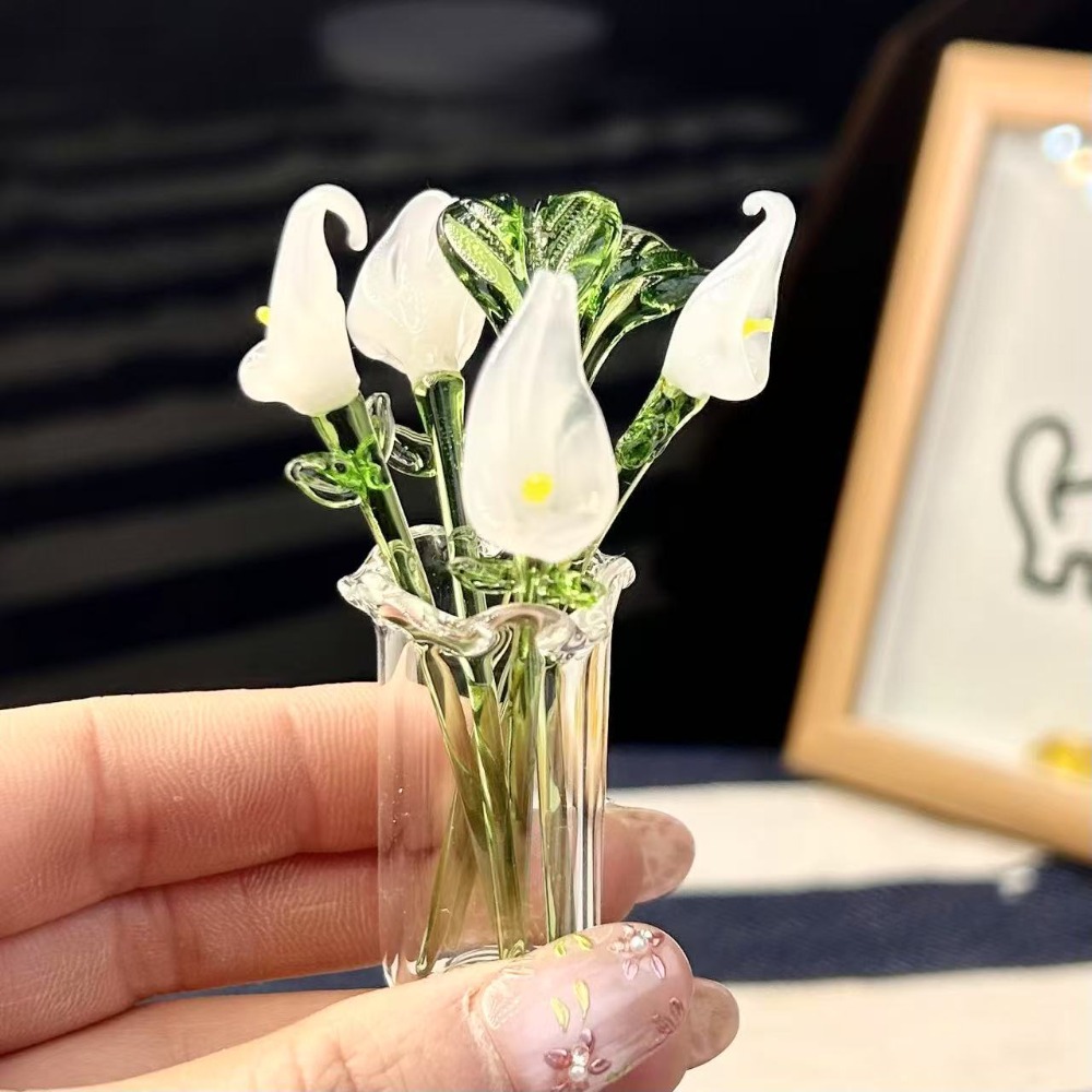 1 PC Handmade Glass Floral Bou - Desk Setup Computer ulasan dan harga