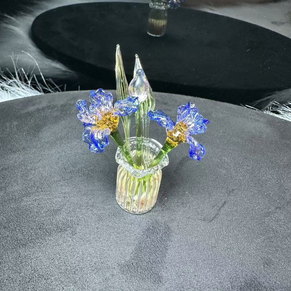 1 PC Handmade Glass Floral Bou - Desk Setup Computer ulasan dan harga
