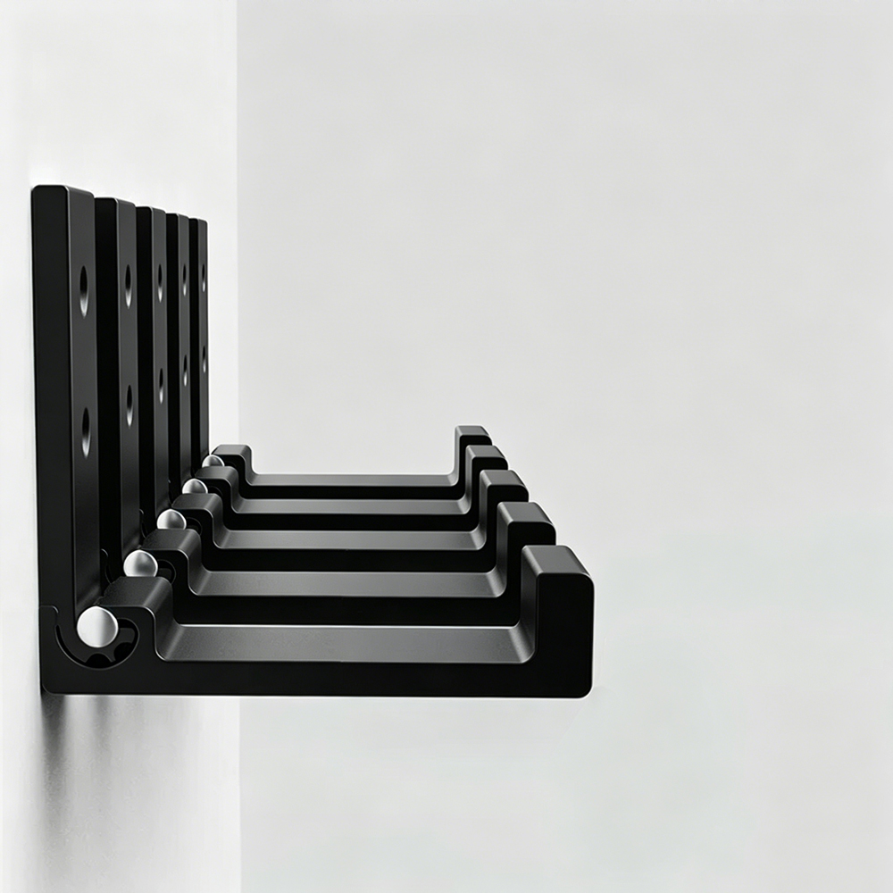 Folding Coat Hooks Black Alumi - Headphone Hook Under ulasan dan harga