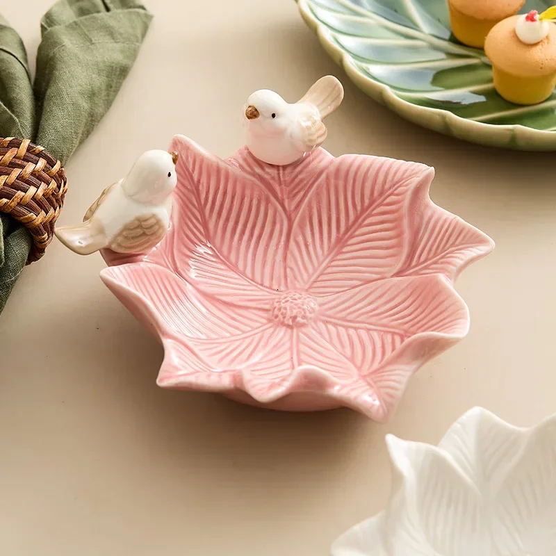 Cute Bird Tray Ceramic Jewelry - Desk Setup At Home ulasan dan harga