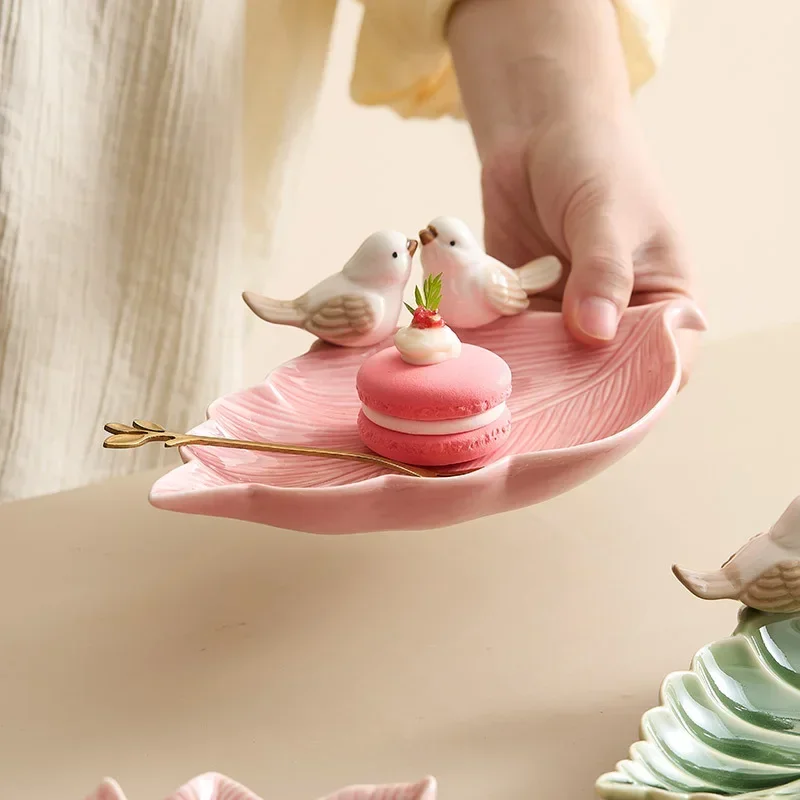 Cute Bird Tray Ceramic Jewelry - Desk Setup At Home ulasan dan harga