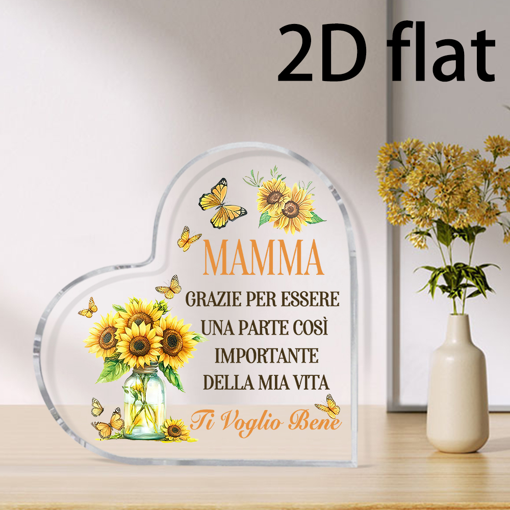 2D Flat, 1pc heart-shaped acry - Desk Setup At Home ulasan dan harga