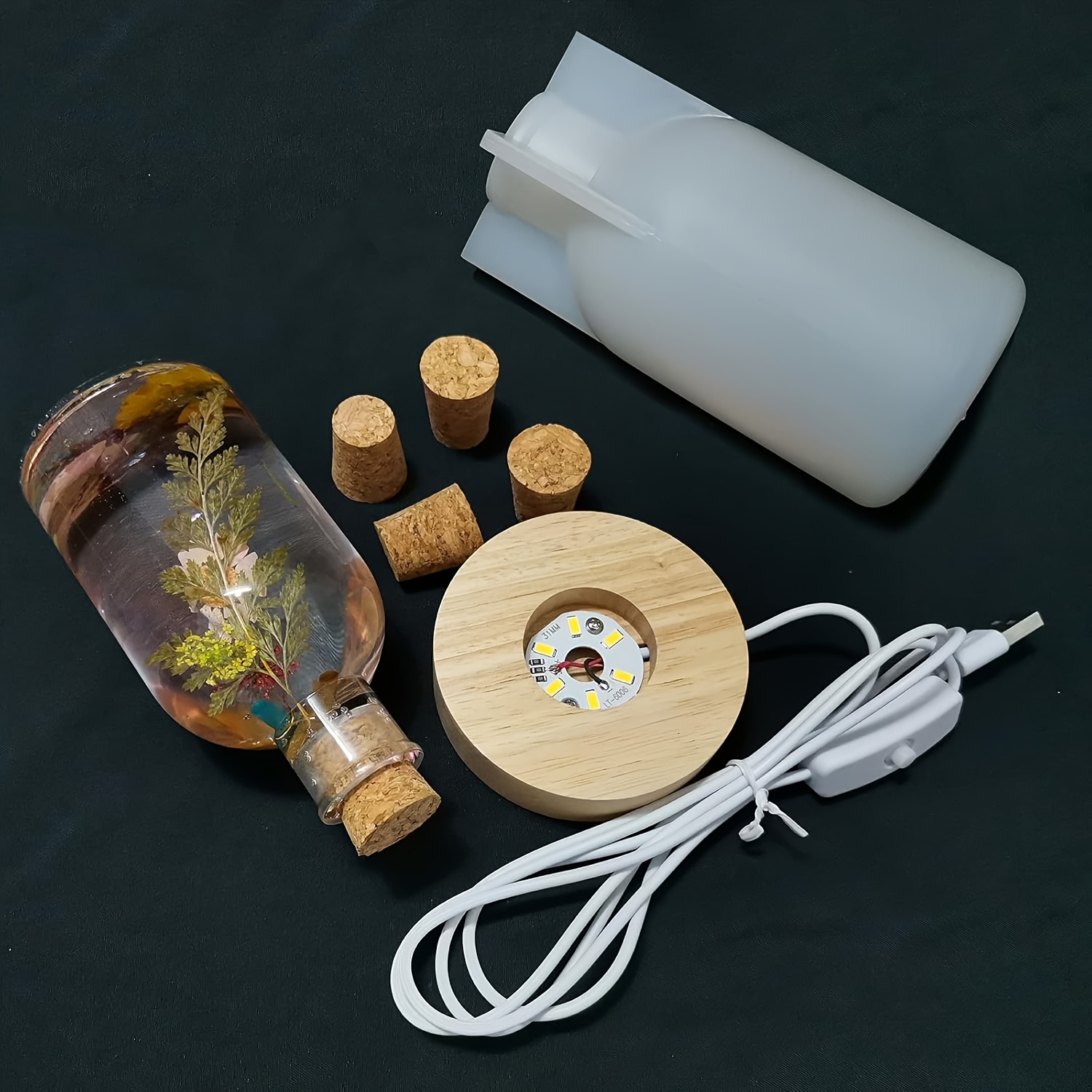 Drift Bottle Light Resin Mold  - Desk Setup At Home ulasan dan harga