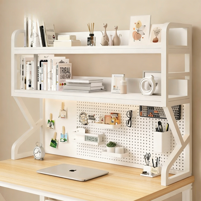 Desktop Storage Shelf with Peg - Desk Setup Computer ulasan dan harga