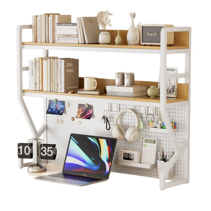 Desktop Storage Shelf with Peg - Desk Setup Computer ulasan dan harga