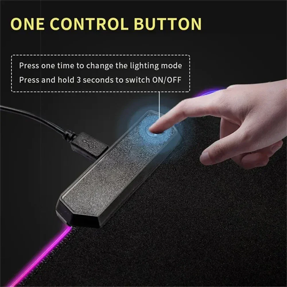 New Gamer Rgb Desk Mat Back Li - Desk Setup Game ulasan dan harga