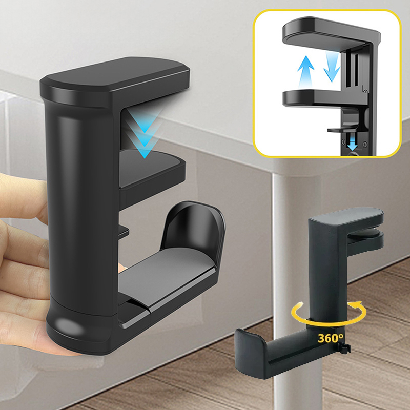 No Punch Table Clip Hook Earph - Headphone Hook Under ulasan dan harga