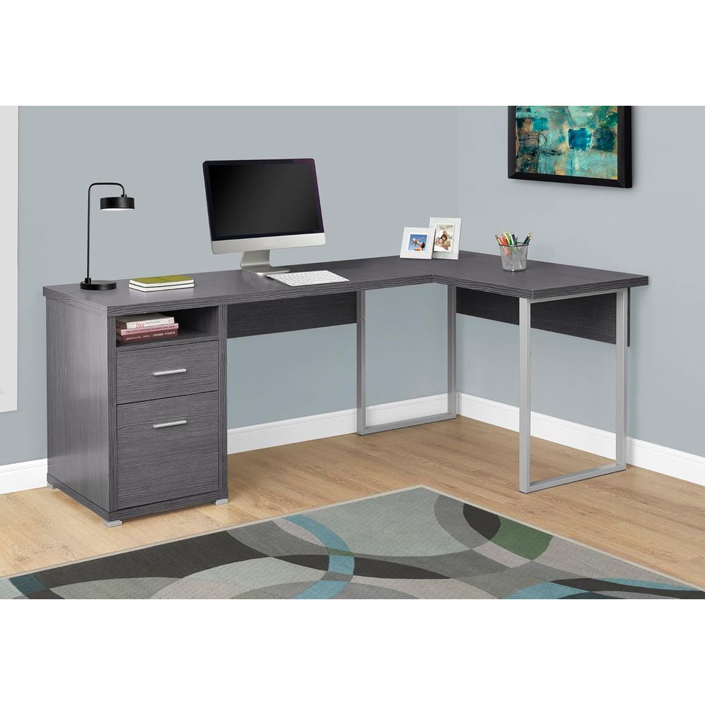 80 L-Shaped Home Office Desk w - Work Desk Home Setup ulasan dan harga