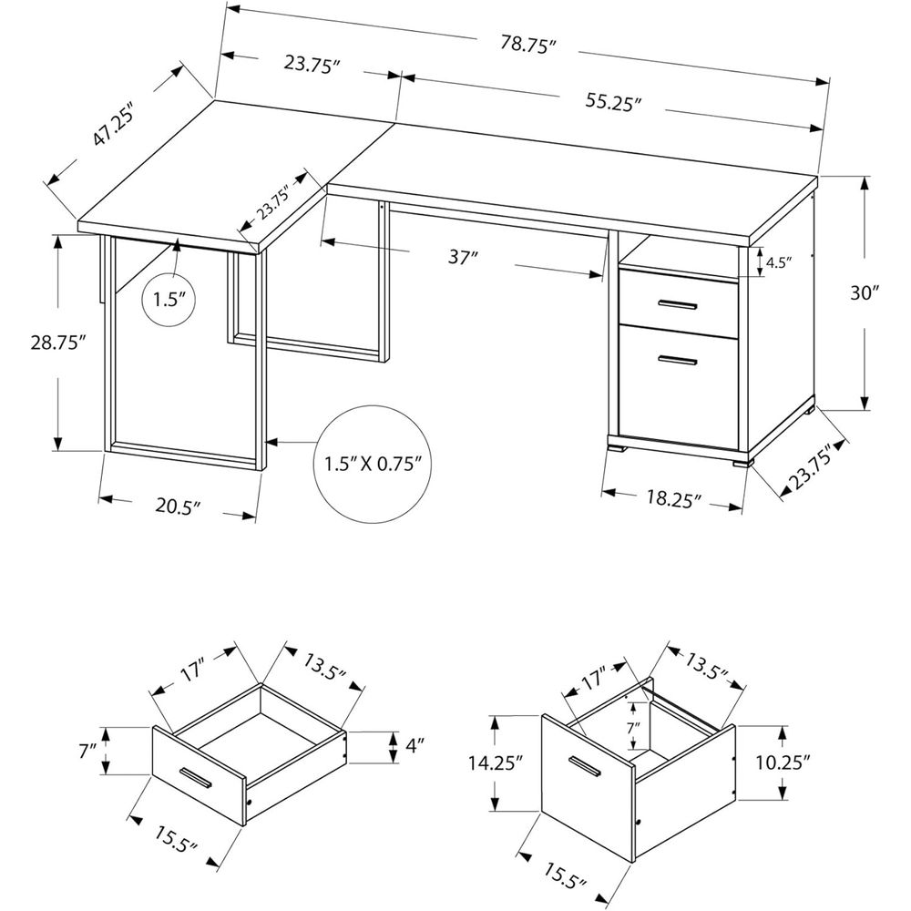 80 L-Shaped Home Office Desk w - Work Desk Home Setup ulasan dan harga