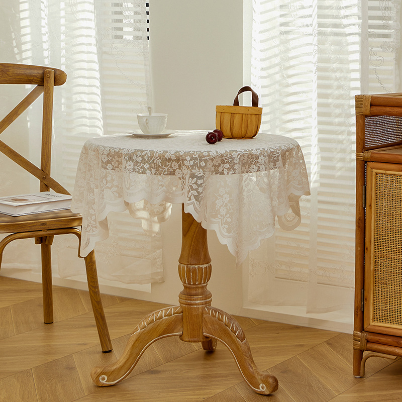 White lace tablecloth, vintage - Desk Setup Vintage ulasan dan harga