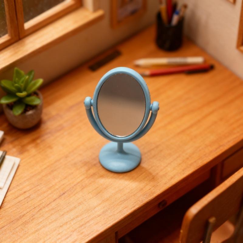 1Pcs Miniature Retro Mirror Dr - Desk Setup Vintage ulasan dan harga