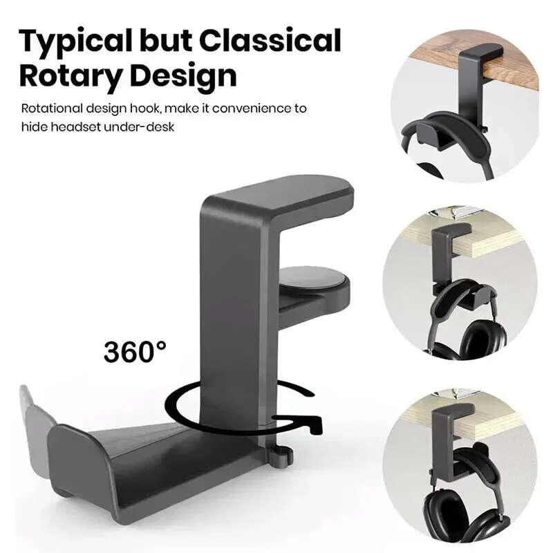Under Desk Headphone Holder Ro - Headphone Hook Under ulasan dan harga
