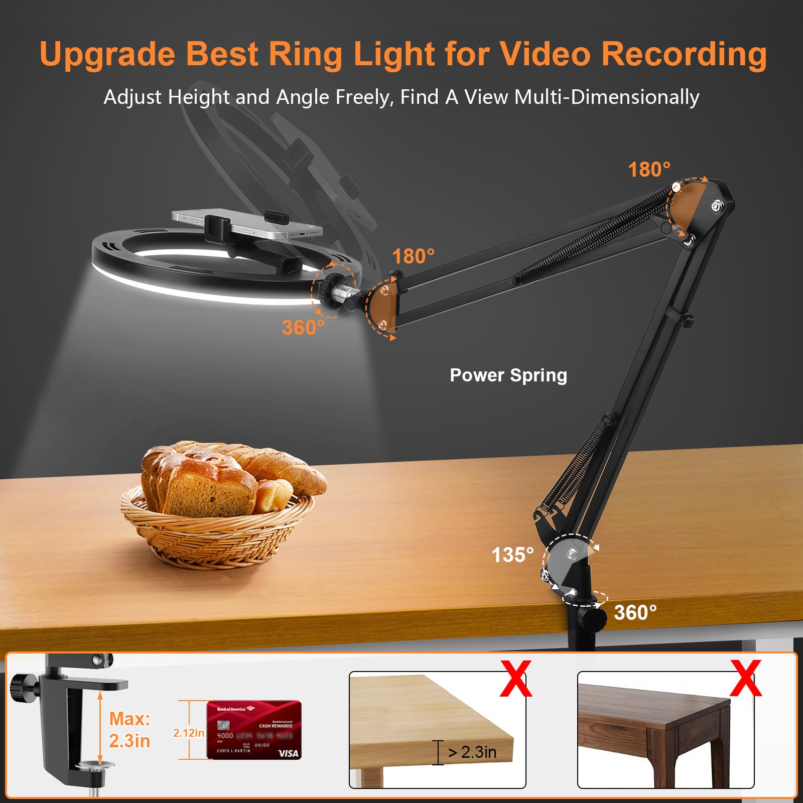 Nice Overhead Tripod With Ring - Desk Setup At Home ulasan dan harga