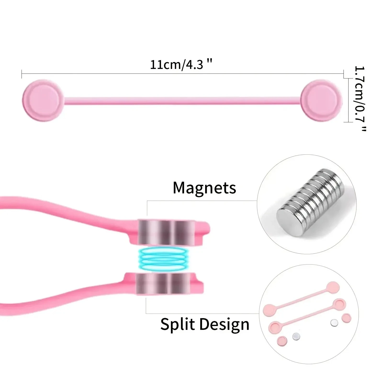 5/3/1PCS Silicone Magnetic Cab - Headphone Hook Under ulasan dan harga