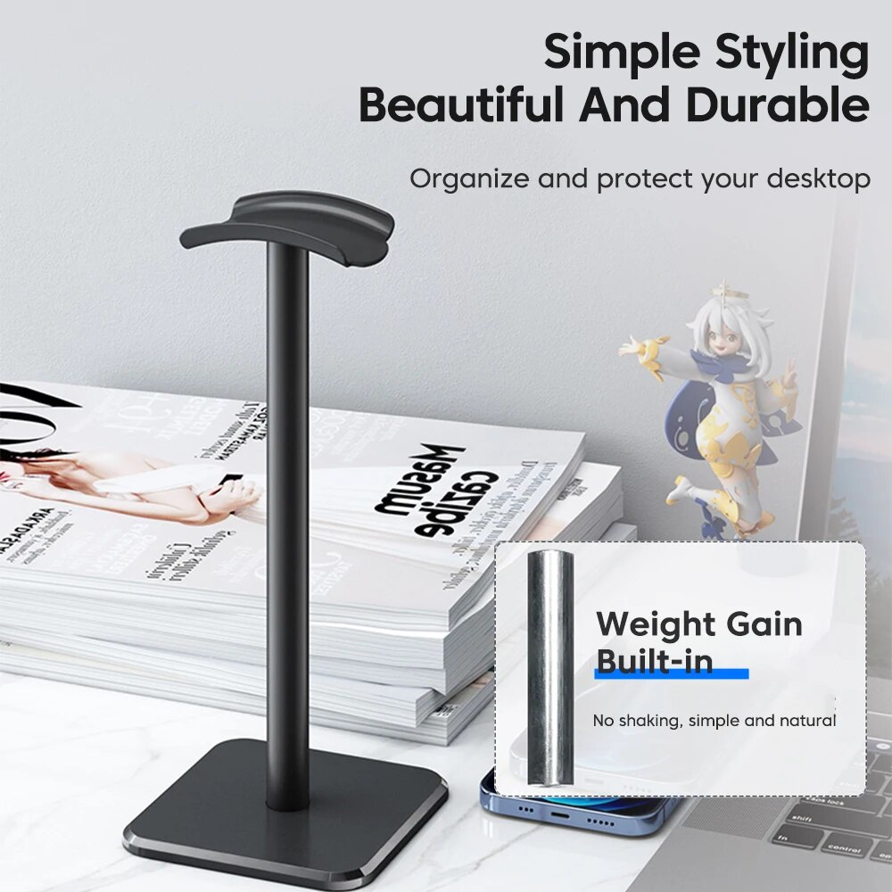 Universal Headphone Stand Alum - Headphone Hook Under ulasan dan harga