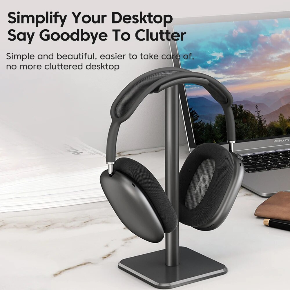 Universal Headphone Stand Alum - Headphone Hook Under ulasan dan harga