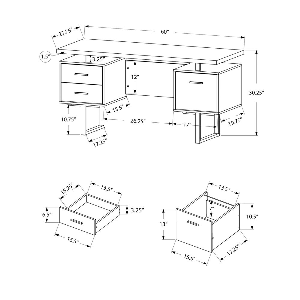 I 7625 Computer Desk, Home Off - Work Desk Home Setup ulasan dan harga