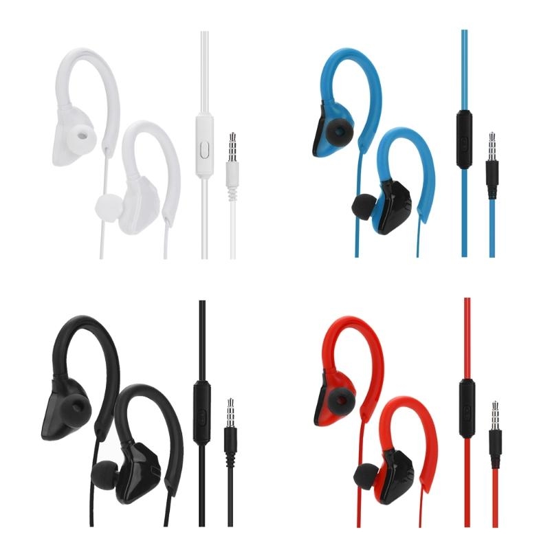 Sports Earbuds Wired with Micr - Headphone Hook Under ulasan dan harga