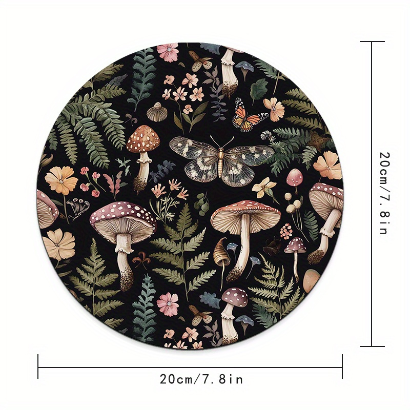 Round Forest Plant Mouse Pad R - Desk Setup Game ulasan dan harga